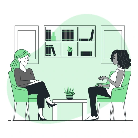 illustration of a therapy session